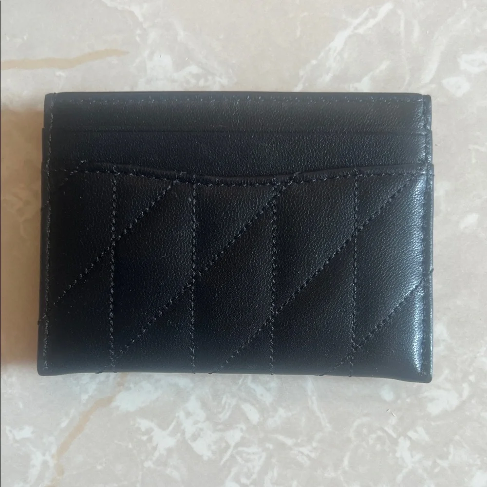 Coach Black Quilted Card Holder - Picture 2 of 3